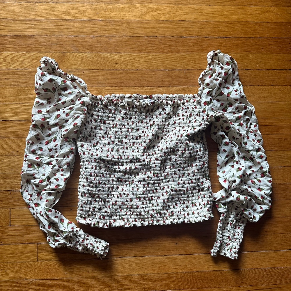 Reformation Rose Scrunchie Top, Size M, NWOT
